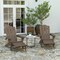 Merrick Lane Nassau Set of 2 Adirondack Rocking Chairs with Cup Holder, All-Weather HDPE Indoor/Outdoor Chairs